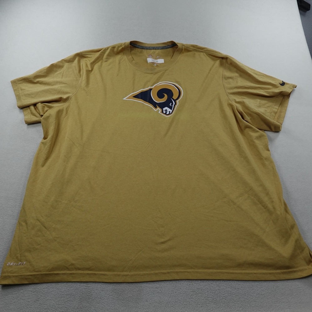 St Louis Rams Shirt Mens 4XL Gold Nike NFL Player Issued Dri Fit On Field Team